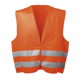 Warnweste mit Klettverschluss Warnschutzweste Orange
