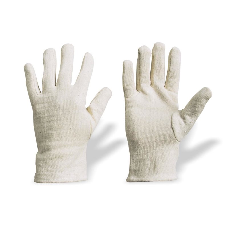 Baumwollhandschuhe Handschuhe Jersey rohweiß Baumwolle